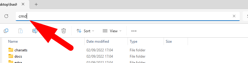 CMD in Directory Bar