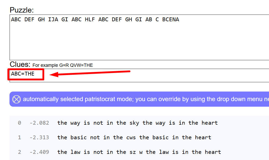 Improving Quipqiup Results
