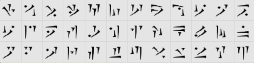 Draconic Language Cipher - cipher symbol image used in cryptography and codes